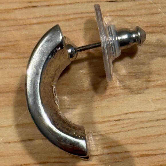 Vtg Nolan Miller Earrings Explosive Hoop Baguette Clear Rhinestone Box Pierced - Picture 5 of 9